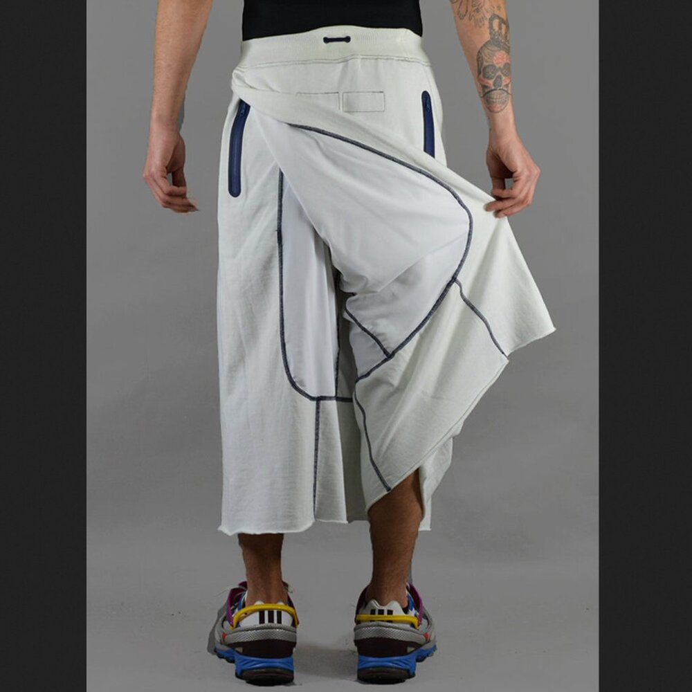 NEW RARE FUMITO GANRYU Sweat Pants/Skort in Navy Blue size 1 Japanese - Picture 6 of 13